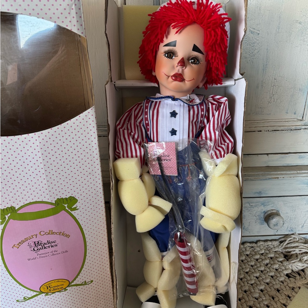 Paradise Galleries Rag Time Andy Americana Doll In Box